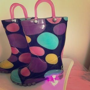 Toddler light up rain boots